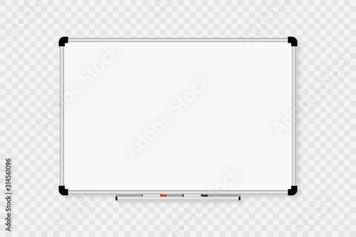 Whiteboard isolated on transparent background