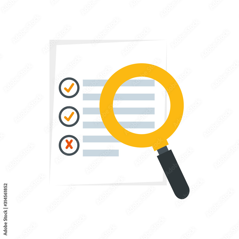 delivery service with magnifying glass and document vector illustration design delivery service with magnifying glass and document vector illustration design