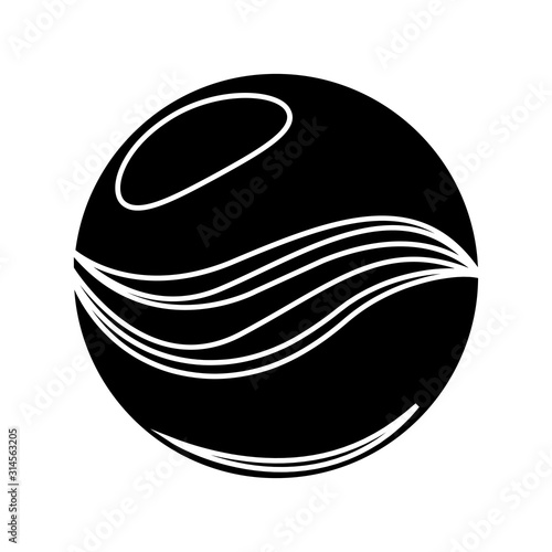 Isolated marble ball icon