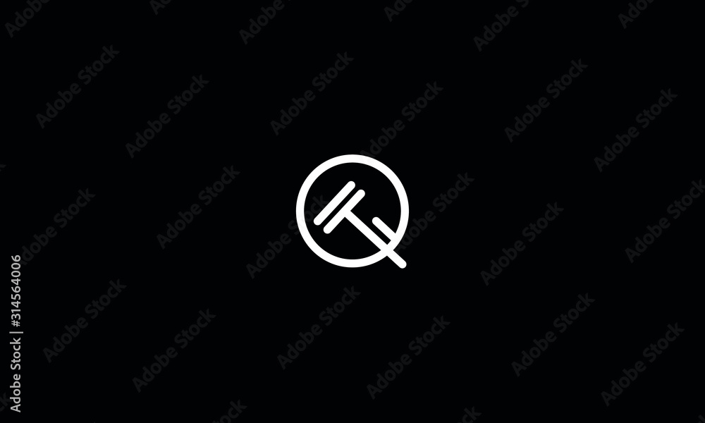 Alphabet letter monogram icon logo QT or TQ Alphabet letter monogram icon logo QT or TQ