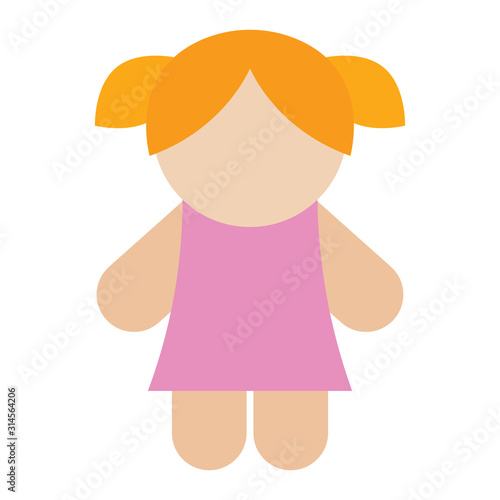 Isolated doll icon