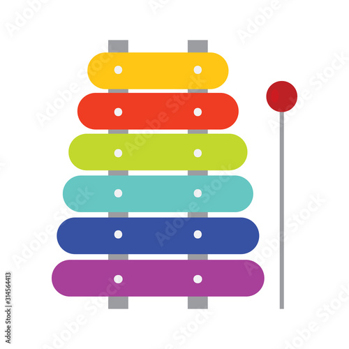 Isolated xylophone icon photo