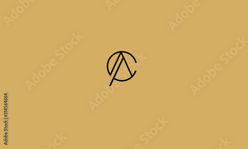 Alphabet letter monogram icon logo AC or CA