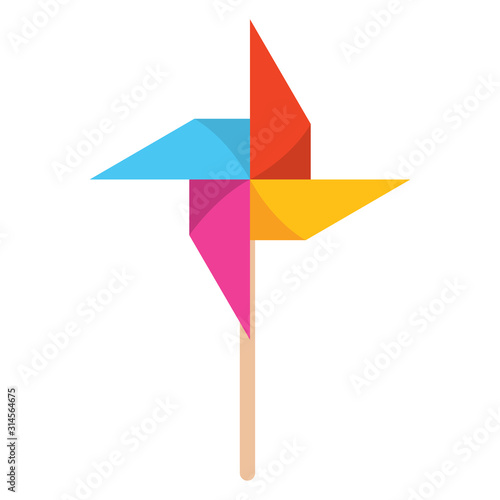Isolated windmill toy