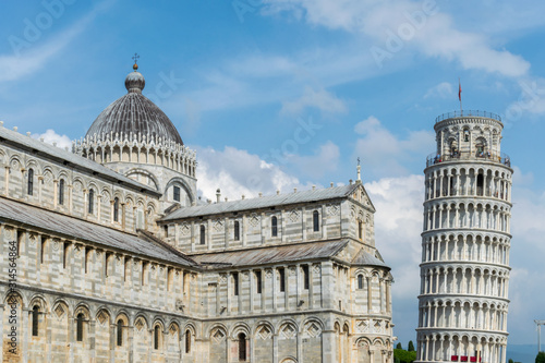 The Leaning Tower of Pisa, Pisa Cathedral, Piazza del Duomo, Tuscany, Italy