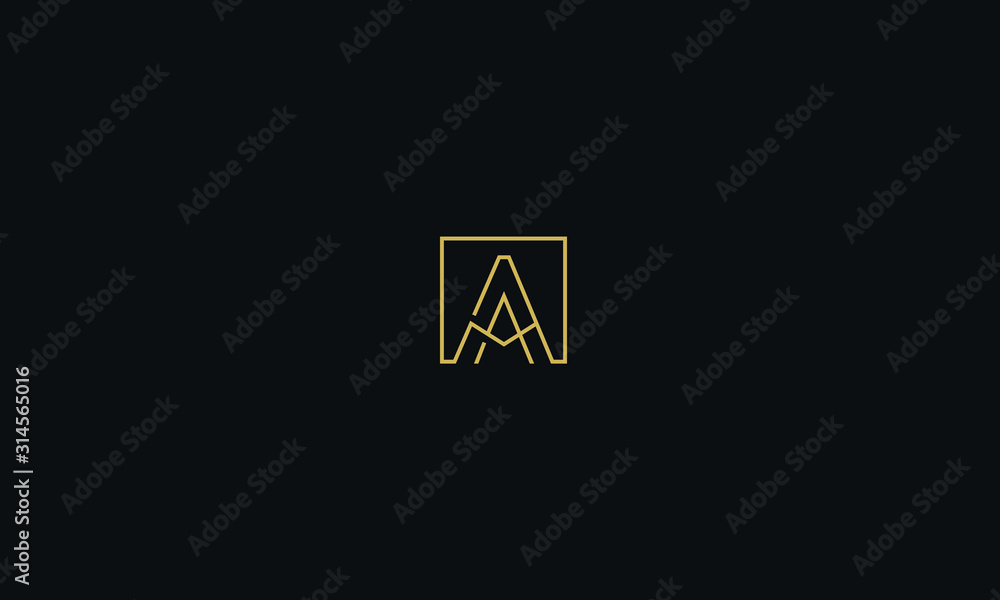 Alphabet letter monogram icon logo A Alphabet letter monogram icon logo A