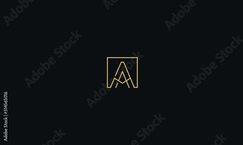 Alphabet letter monogram icon logo A