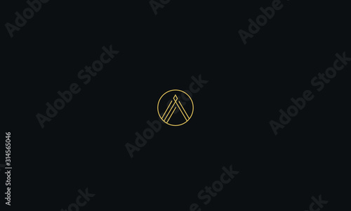 Alphabet letter monogram icon logo A