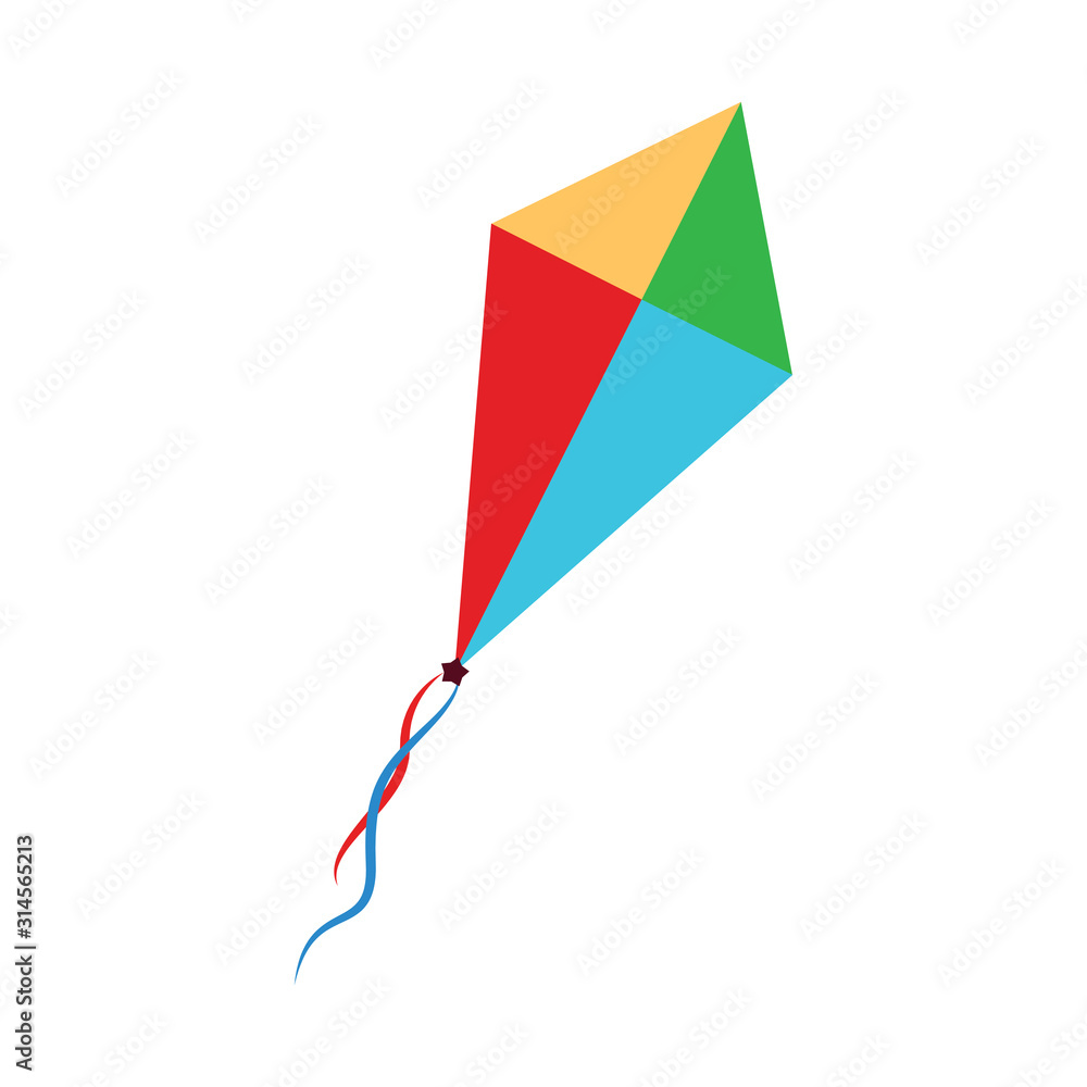 Isolated colored kite Isolated colored kite