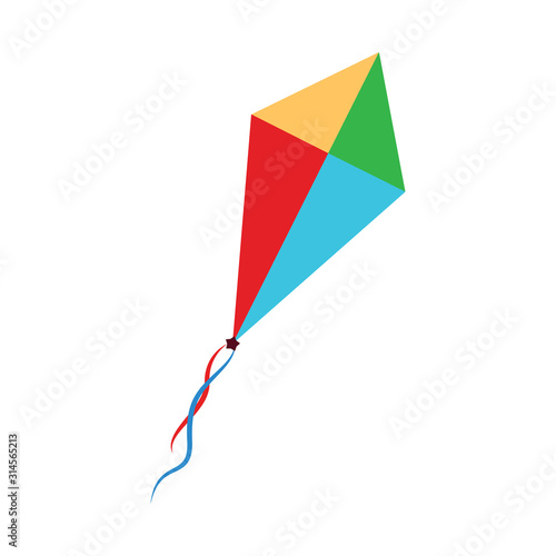 Isolated colored kite