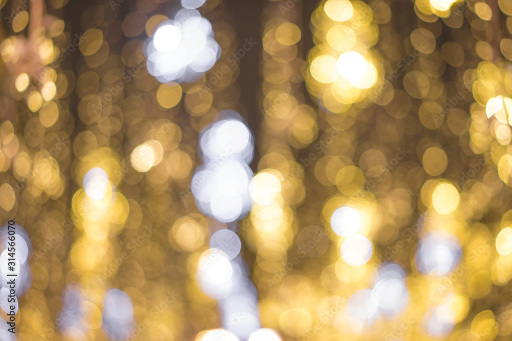 Fototapeta premium Vintage tone bokeh on dark romantic magic night background colorful. Premium Photo