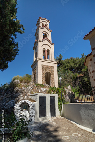 Saint Nektarios monastery near Archipoli on Greek island Rhodes photo