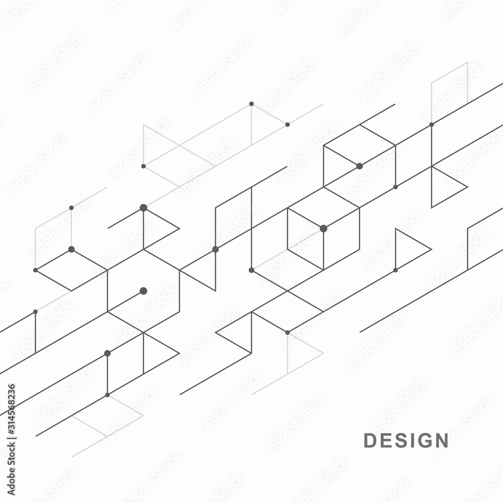 Abstract geometric technological background. Vector creative design. Abstract geometric technological background. Vector creative design.
