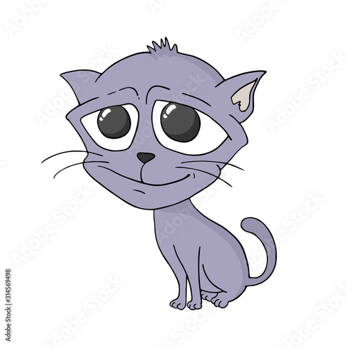 funny cat illustration