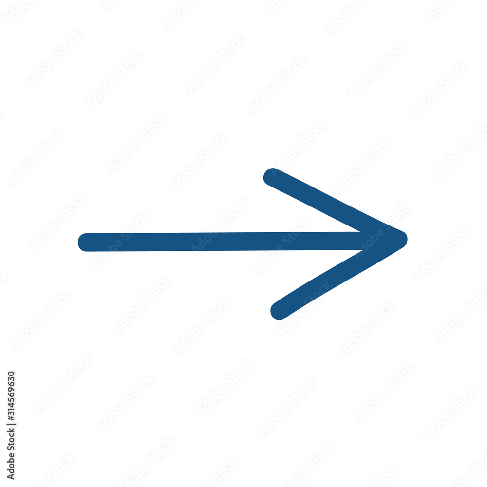 The horizontal arrow points to the left or right, classic blue color. Sign, symbol and icon for business or website button decoration in isolated light background. Vector illustration. The horizontal arrow points to the left or right, classic blue color. Sign, symbol and icon for business or website button decoration in isolated light background. Vector illustration.