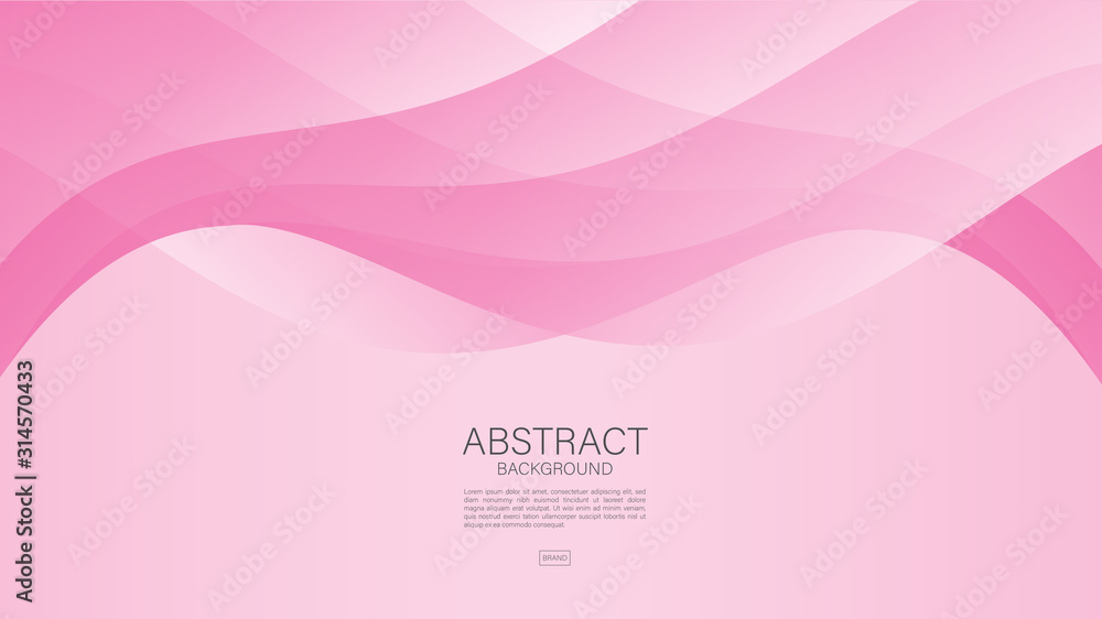 Pink abstract background, wave graphic, Geometric vector, beauty texture, Valentine's day background, cover design, book cover, annual report cover, brochure cover, banner, flyer template, web banner