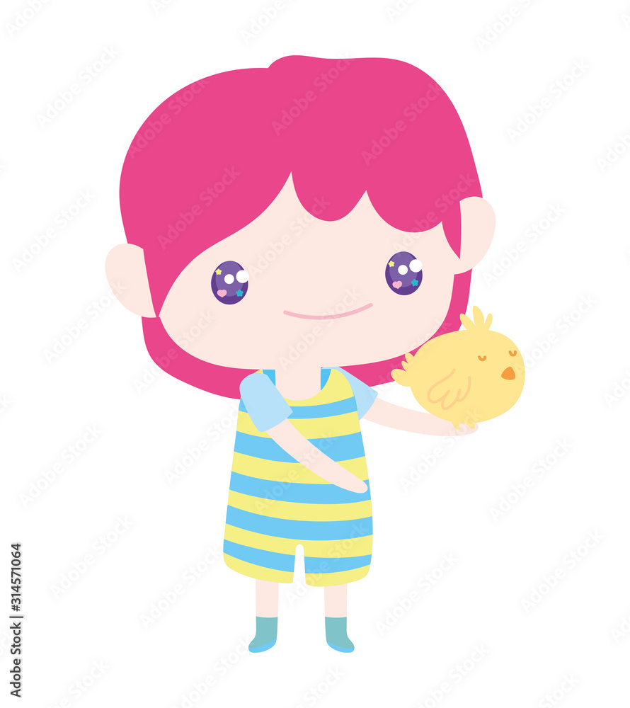 cute little boy anime cartoon holding chicken cute little boy anime cartoon holding chicken