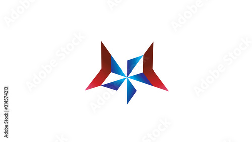 star symbol and logo and symbol vector