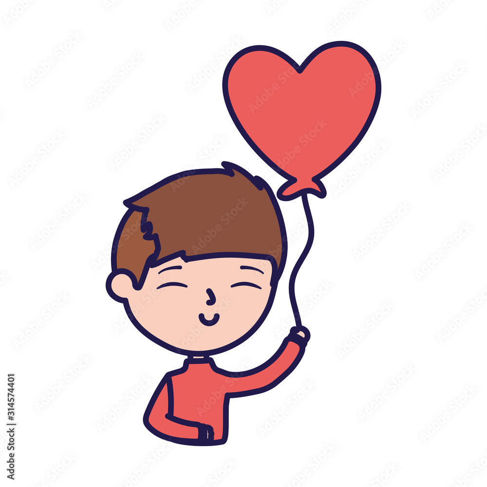 happy valentines day young boy with balloon heart love card happy valentines day young boy with balloon heart love card