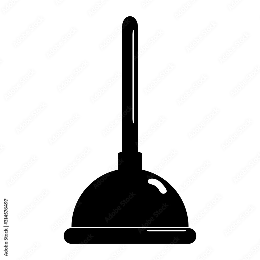 Isolated black cup plunger icon - Eps10 vector graphics and illustration Isolated black cup plunger icon - Eps10 vector graphics and illustration
