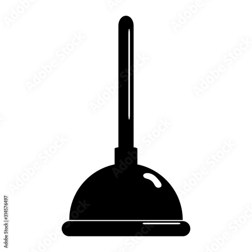Isolated black cup plunger icon - Eps10 vector graphics and illustration