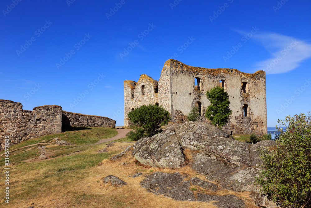 The ruins of Brahehus Castle