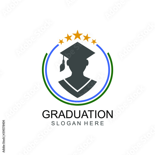 Education Logo, Student Silhouette Education Logo