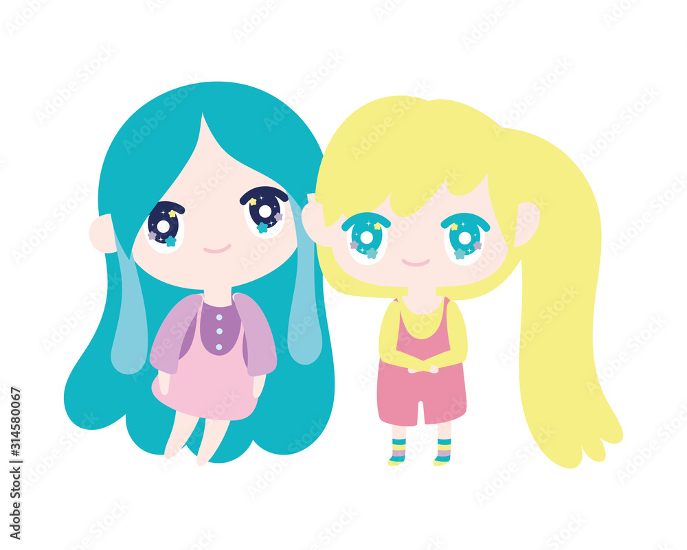 kids, cute little girls anime cartoon characters kids, cute little girls anime cartoon characters