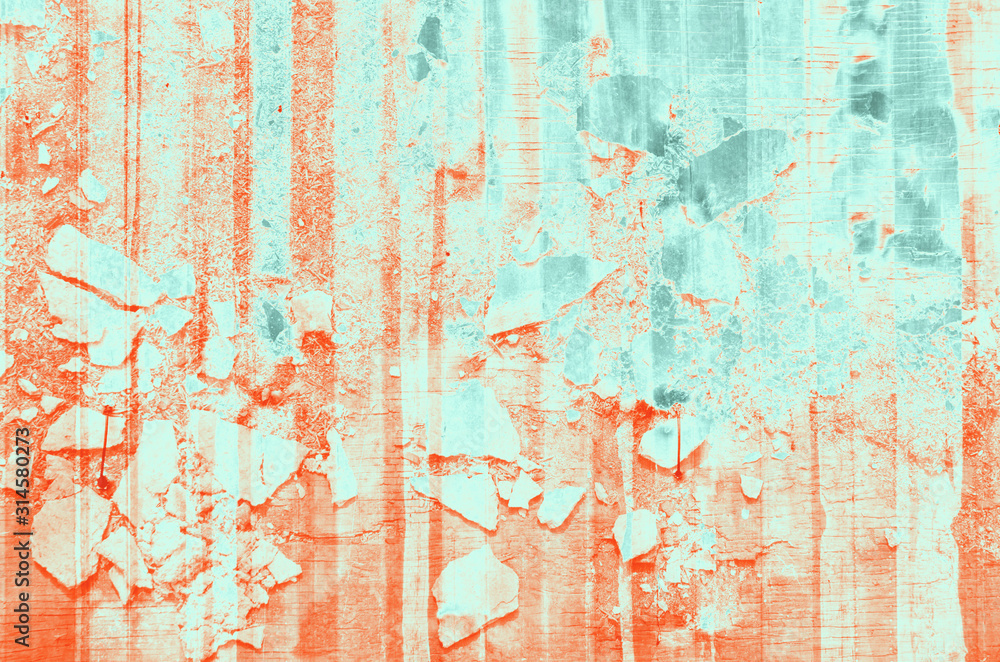 abstract red, orange, celadon and aquamarine colors background for design