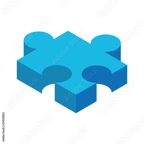 puzzle piece on white background