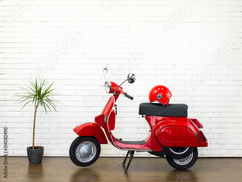 Beautiful red scooter