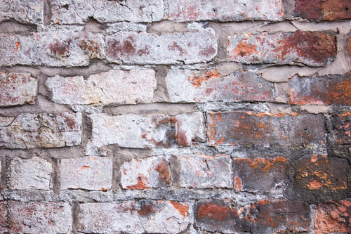 Distressed Brick Wall Texture Background. 