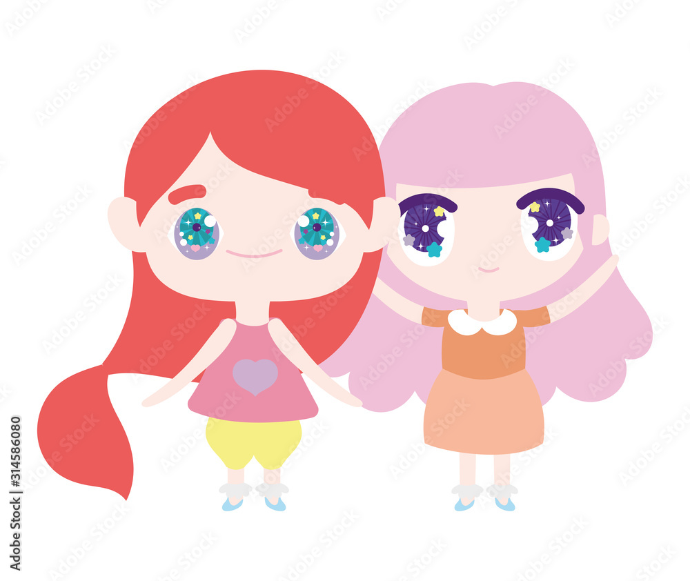kids, cute little girls anime cartoon characters kids, cute little girls anime cartoon characters
