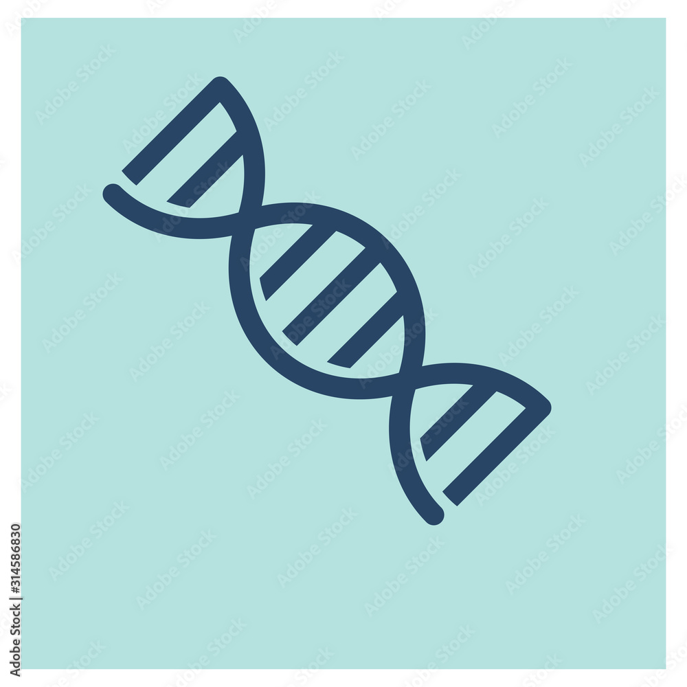 DNA symbol icon vector simple design