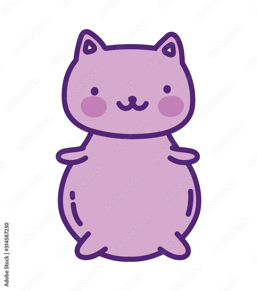 Fototapeta premium cute cat happy cartoon design