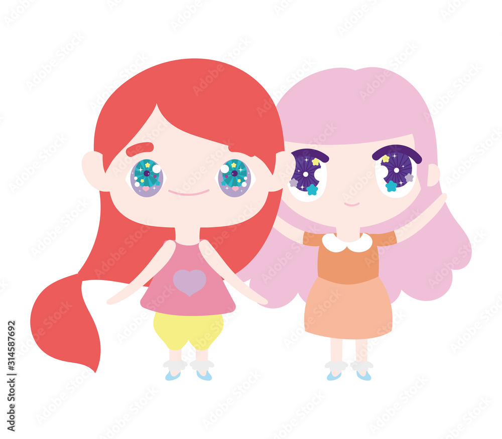 kids, cute little girls anime cartoon characters kids, cute little girls anime cartoon characters