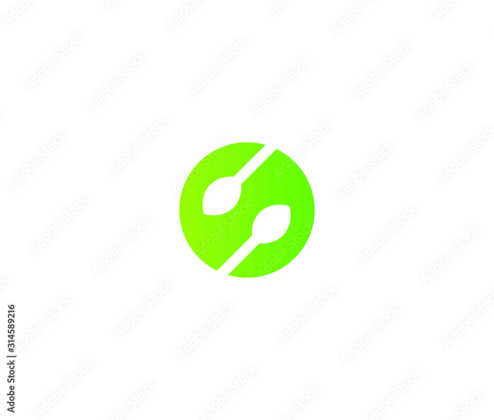 Circle leaf Logo icon Design Element Circle leaf Logo icon Design Element