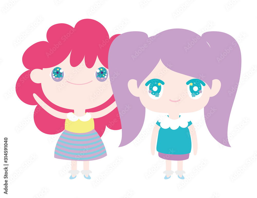 kids, cute little girls anime cartoon characters kids, cute little girls anime cartoon characters