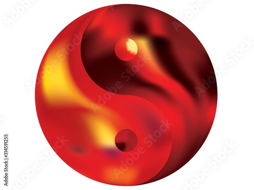 Gradient background in the form of yin yang.
