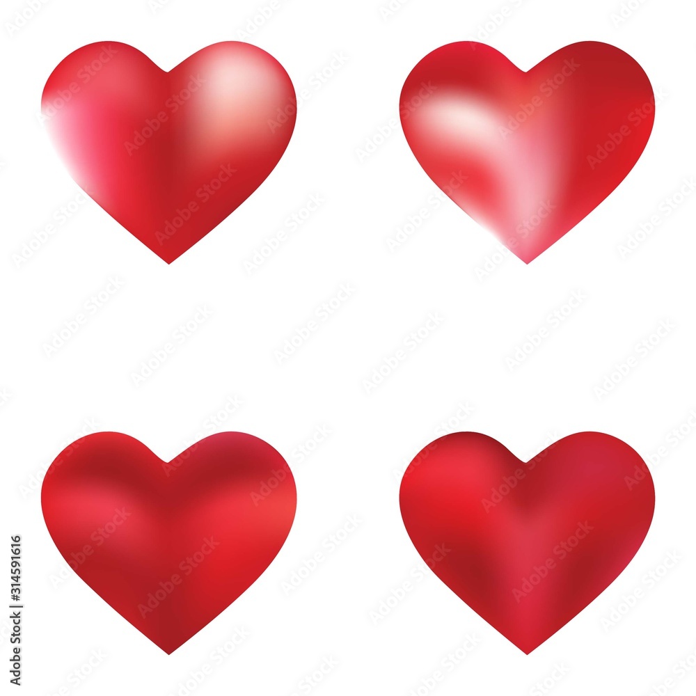 Kit of modern backgrounds hearts. Kit of modern backgrounds hearts.