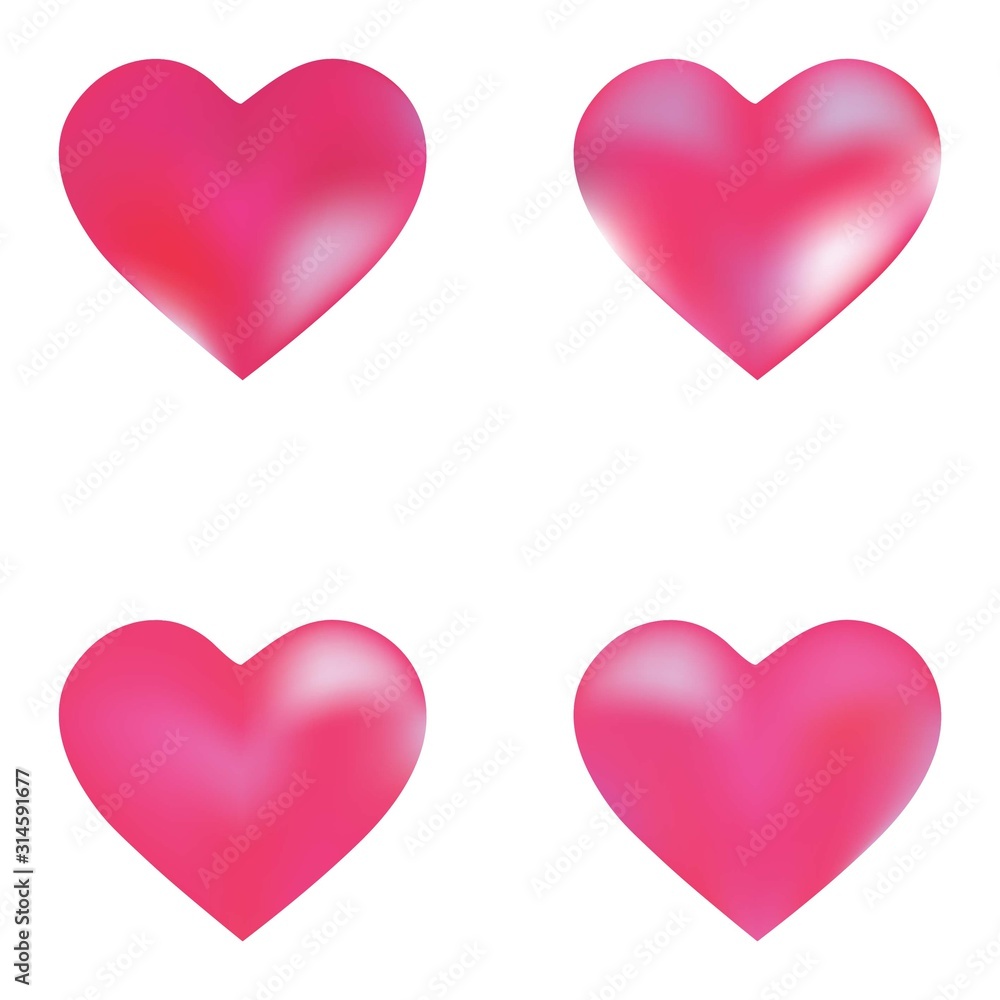 Collection of blurred backgrounds hearts. Collection of blurred backgrounds hearts.