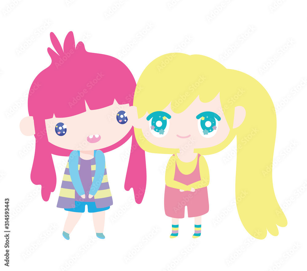 kids, cute little girls anime cartoon characters kids, cute little girls anime cartoon characters