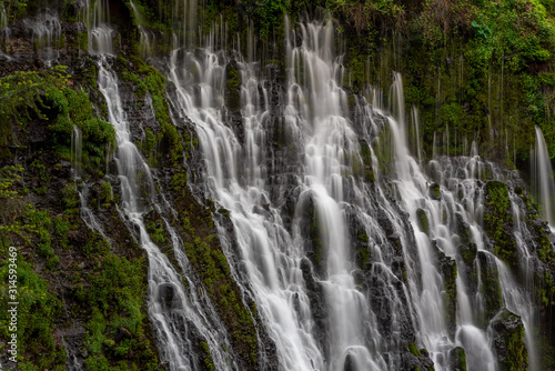 Mcarthur-Burney Falls close-up on waterfalls, Burney, California, USA