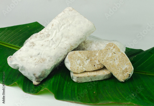 Tempe Gembus is one of the traditional foods which is the result of fermented tofu by Rhizopus,selective focus photo