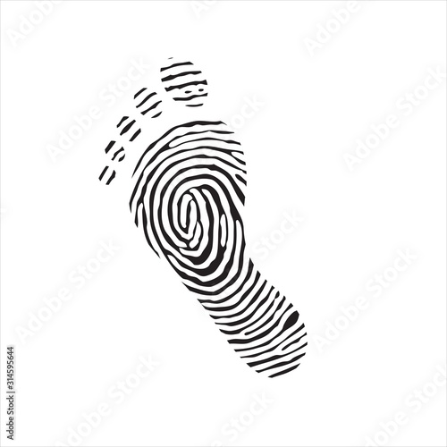 foot print logo design vector icon illustration template