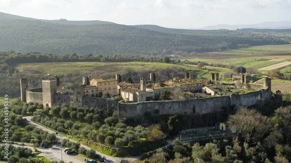 Aerial View of Monteriggioni - Italy Aerial View of Monteriggioni - Italy