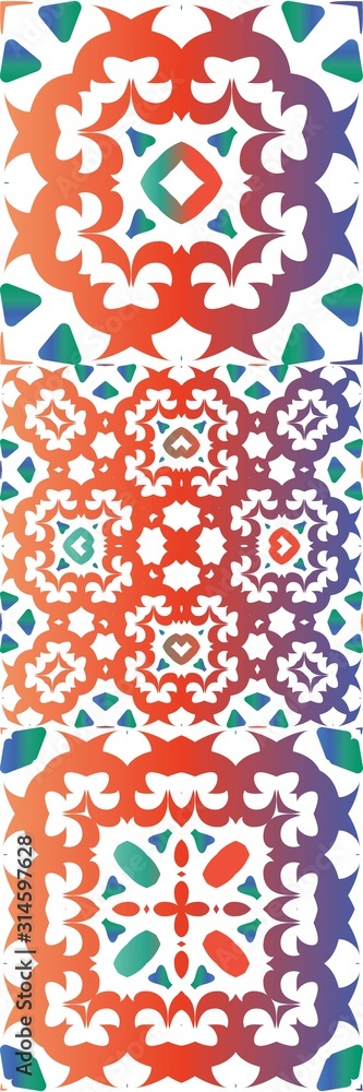 Obraz premium Ethnic ceramic tiles in mexican talavera.