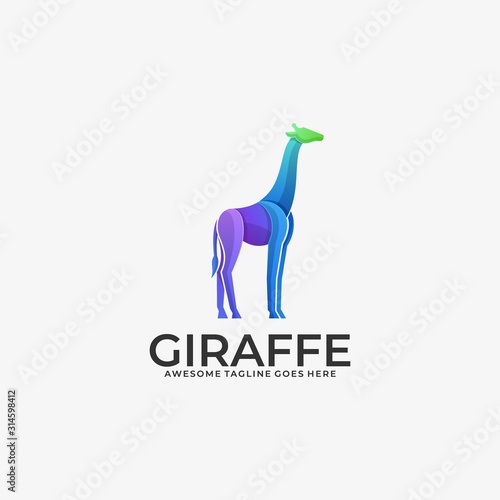Giraffe Illustration Vector Template