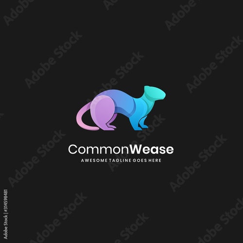 Common Weasels Illustration Vector Template