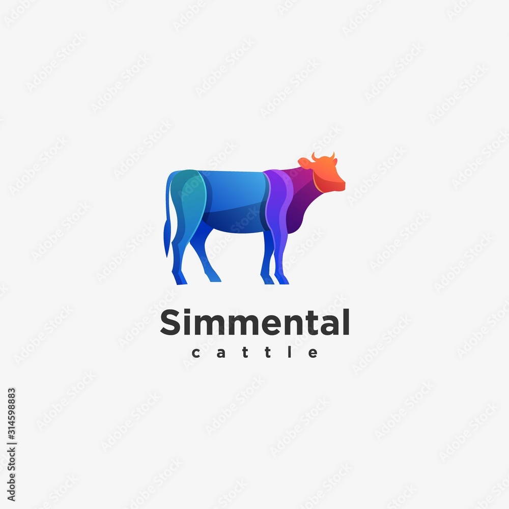 Simmental Illustration Vector Template Simmental Illustration Vector Template